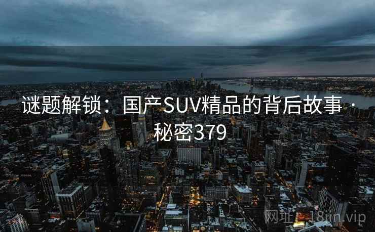 谜题解锁：国产SUV精品的背后故事 · 秘密379