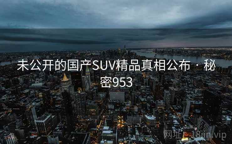 未公开的国产SUV精品真相公布 · 秘密953